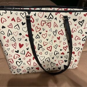 Kate Spade Red and Black Heart Tote